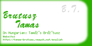 brutusz tamas business card